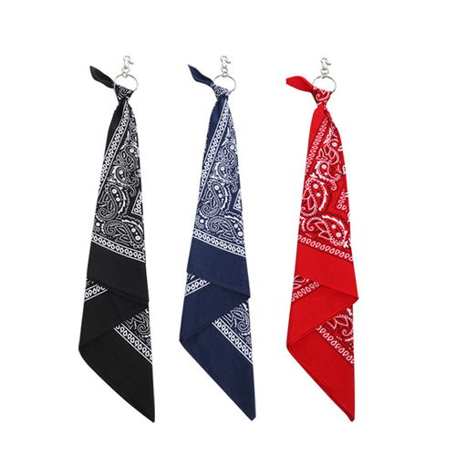 腰果花小方巾男嘻哈hiphop潮牌街頭ins腰巾褲鏈褲巾bandana頭巾