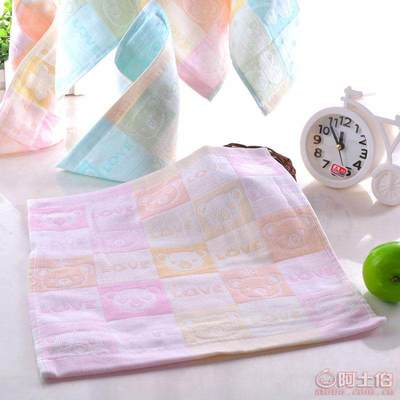 【廠家直銷紗布雙層口水巾嬰幼兒掛鉤口水巾提花熊頭小方巾新品手帕21支,32支】高陽縣鼎軒提花織物廠 - 產品庫