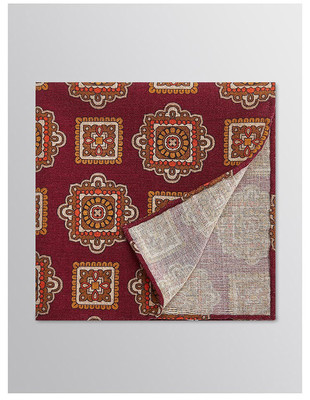 18新款 By Creations/柏品 進口 羊毛混紡口袋巾 男士復古印花方巾 西裝配飾 絲巾