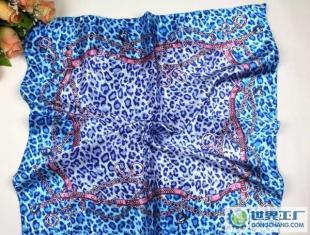 豹絲真絲色丁60CM大方巾 外貿庫存現貨圍巾批發一條起批混批